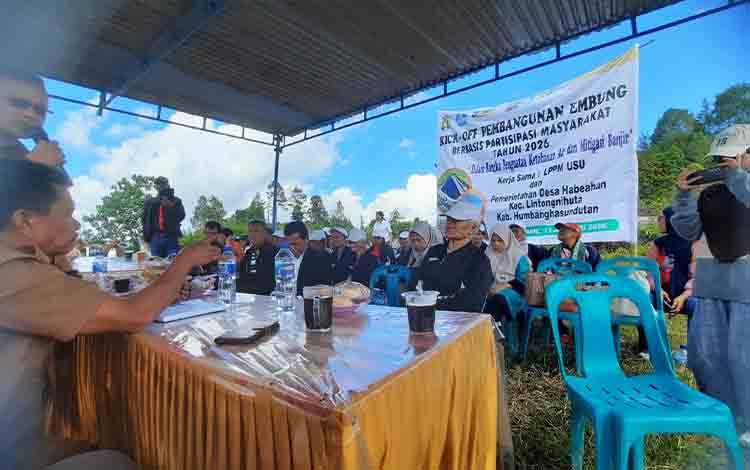 FGD Pengabdian Masyarakat di Desa Habeahan Perkuat Perencanaan Teknis Pembangunan Embung