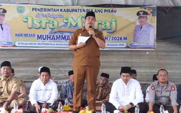 Wabup Pulang Pisau Hadiri Safari Isra Mikraj 1447 H di Desa Kantan Dalam