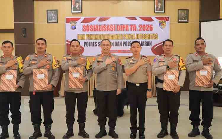Kapolres Seruyan Pimpin Sosialisasi DIPA 2026 dan Penandatanganan Pakta Integritas