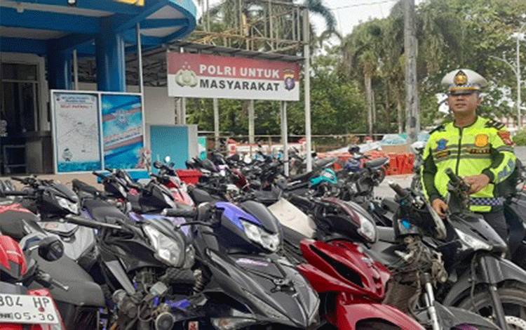 170 Motor Pelaku Balap Liar di Palangka Raya Diamankan