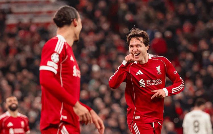 Liverpool Pastikan Lolos 16 Besar Usai Pesta Gol 6-0 atas Qarabag