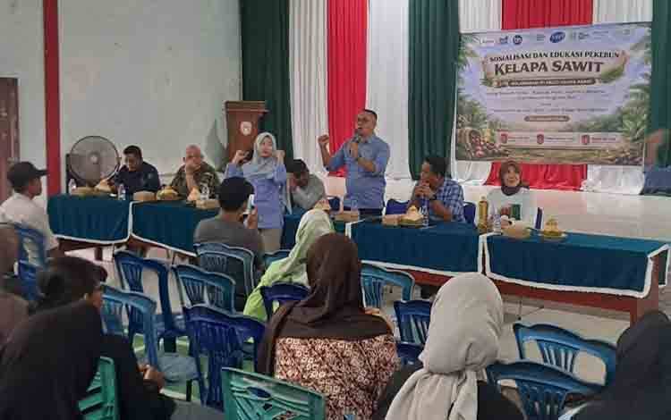 Kolaborasi Edukasi Sawit di Desa Sebuai, Tekankan Kerja Sama dan Kualitas untuk Kesejahteraan Petani