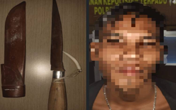 Pemuda Bataguh Diciduk Polisi Gegara Bawa Belati Saat Mabuk di Tempat Umum