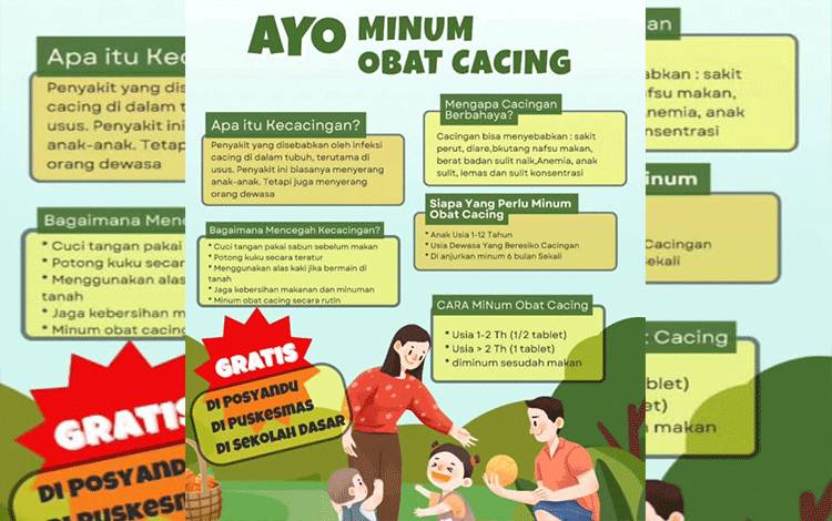 Dinkes Palangka Raya Imbau Orang Tua Bawa Anak ke Puskesmas Minum Obat Cacing