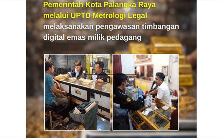 Timbangan Digital Pedagang Perhiasan di Pasar Besar Palangka Raya Ditera Ulang