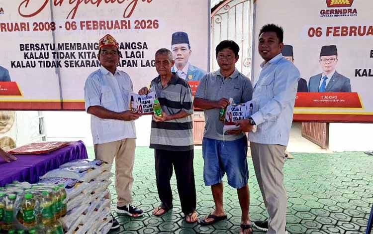 HUT ke-18, Gerindra Barito Utara Gelar Bakti Sosial