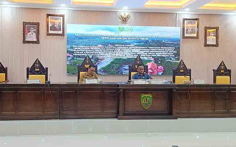 Pemkab Barito Timur Ajukan Tiga Raperda Prioritas untuk Kependudukan, Pariwisata dan Disabilitas