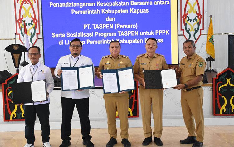 Pemkab Kapuas dan PT Taspen Teken Kesepakatan, Wabup Tegaskan Perlindungan PPPK