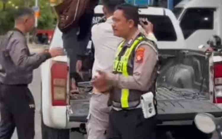 Satlantas Polres Kapuas Sikat Balap Liar dan Knalpot Brong