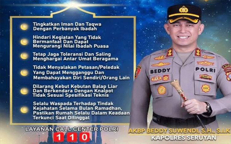 Kapolres Seruyan Keluarkan Imbauan Kamtibmas Ramadan