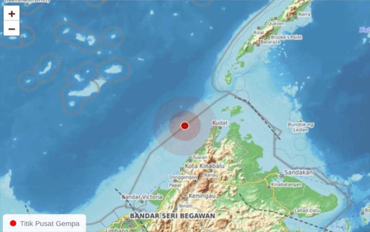 Gempa Bumi Magnitudo 7,1 di Sabah Tidak Berpotensi Tsunami di Kaltara
