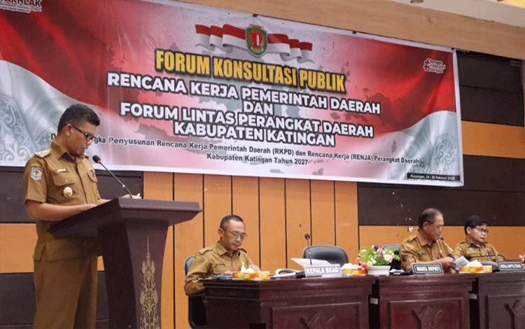 Wabup Katingan Tekankan Sinkronisasi dan Efisiensi Anggaran dalam Forum Konsultasi Publik RKPD 2027