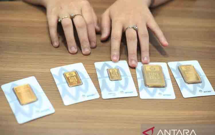 Harga Emas Antam pada Sabtu Naik Rp23.000 Jadi Rp2,613 Juta/gr