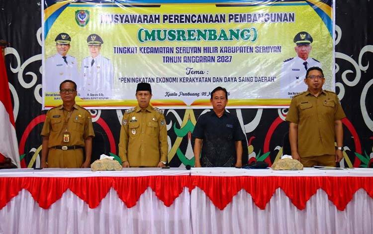 Wakil Bupati Seruyan Hadiri Musrenbang Kecamatan Seruyan Hilir