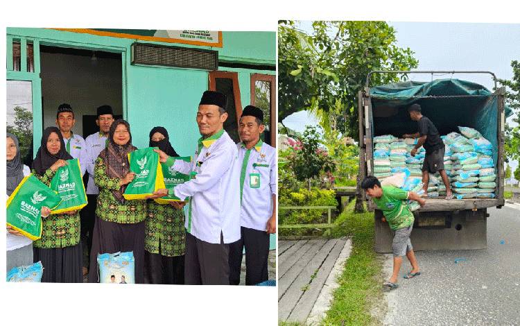 Ratusan Sak Beras Zakat Harta Keluarga H Abdul Rasyid Mulai Disalurkan di Gunung Mas