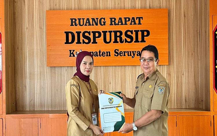DPMPTSP dan DISPURSIP Seruyan Teken Kerja Sama, Dorong Budaya Literasi di Layanan Publik
