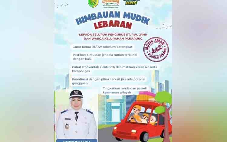 Lurah Panarung Ajak Warga Periksa Rumah dan Laporkan ke RT/RW sebelum Mudik Lebaran