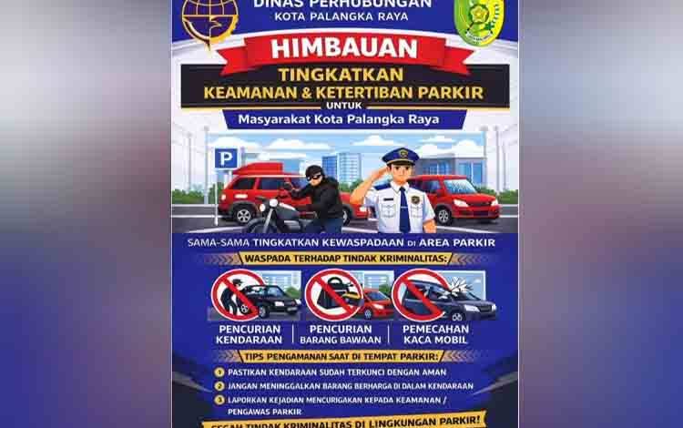 Dishub Palangka Raya Imbau Masyarakat Tingkatkan Keamanan di Area Parkir