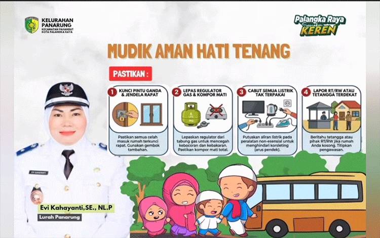 Lurah Panarung Imbau Warga Mudik Aman, Ingat Empat Hal Penting Sebelum Tinggalkan Rumah