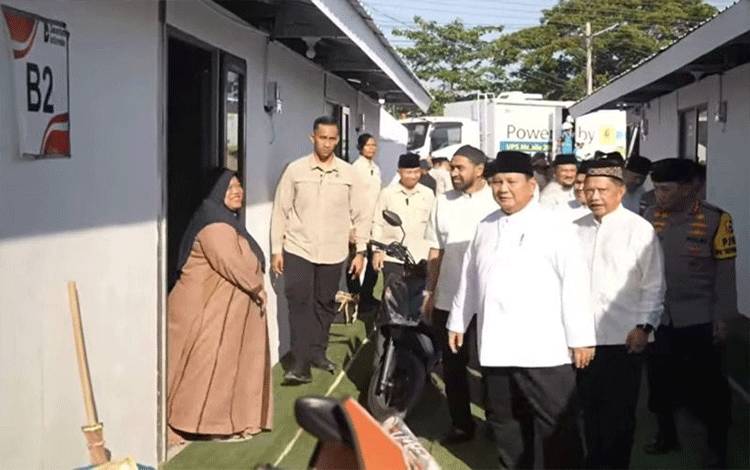 Presiden Prabowo Tinjau Huntara Korban Bencana di Aceh Tamiang