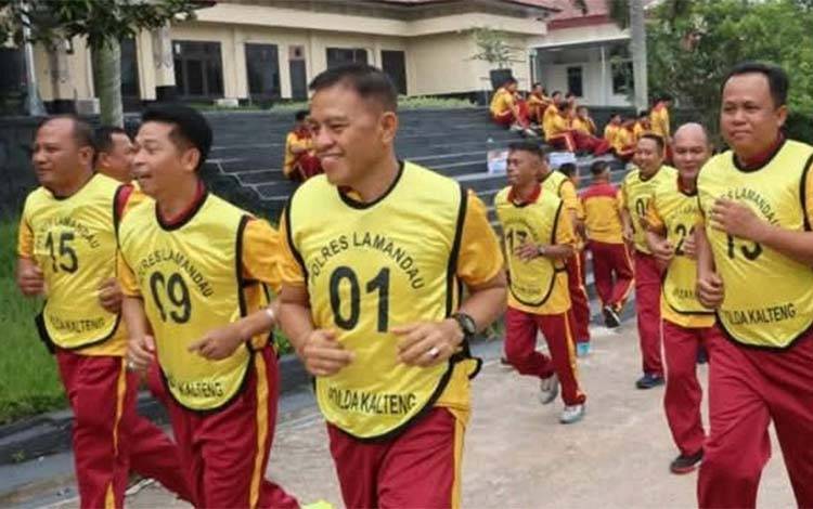 Personel Polres Lamandau Ikuti Tes Kesamaptaan Jasmani