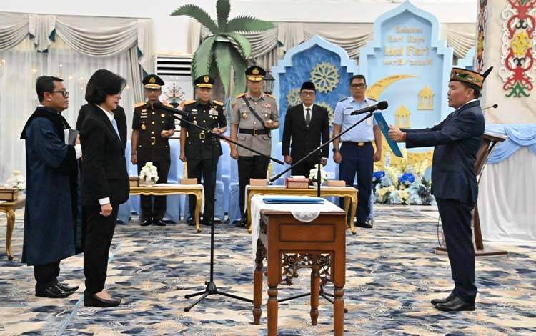 Gubernur Kalteng Lantik Linae Victoria Aden sebagai Pj Sekda