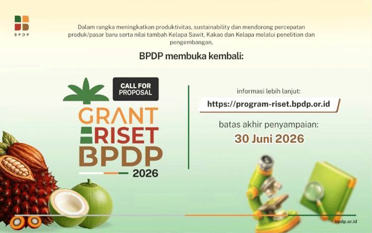 BPDP Buka Program Grant Riset 2026, Dorong Inovasi Komoditas Perkebunan