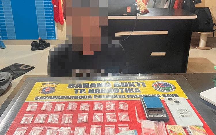 Pengedar di Pahandut ini Simpan 29 Paket Sabu di Dalam Dompet