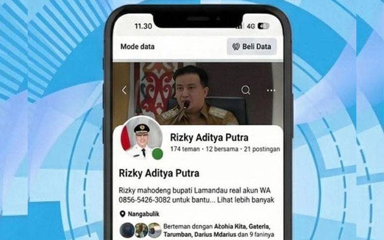 Akun Facebook Palsu Catut Nama Bupati Lamandau, Ini Penjelasannya