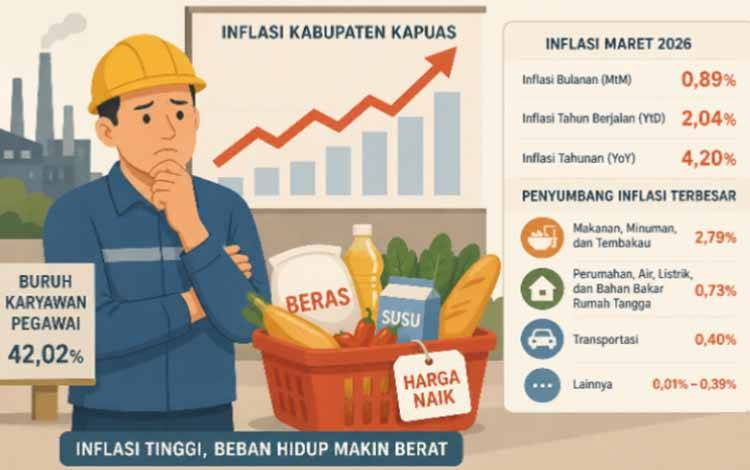 42 Persen Warga Kapuas Jadi Buruh, Tekanan Inflasi Perberat Beban Hidup