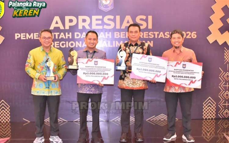Palangka Raya Borong 3 Penghargaan Bergengsi dari Kemendagri