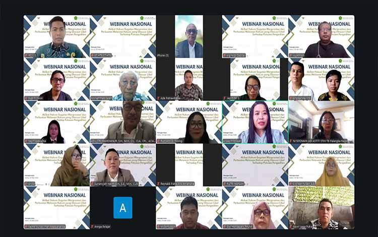Webinar STIH-TB Palangka Raya Diikuti 230 Orang dari Seluruh Indonesia