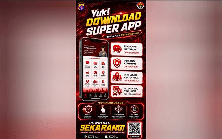 Polda Kalteng Ajak Masyarakat Gunakan Super App Layanan Kepolisian Lengkap dalam Satu Genggaman