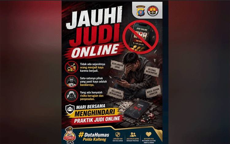 Polda Kalteng Imbau Masyarakat Jauhi Judi Online