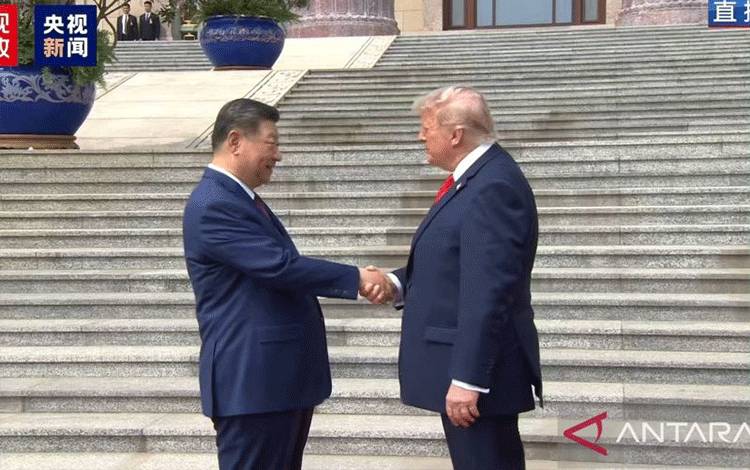 Presiden Xi Sambut Presiden Trump di Balai Besar Rakyat