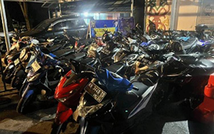 Satlantas Polresta Palangka Raya Tindak Tegas Balap Liar 14 Kendaraan Diamankan