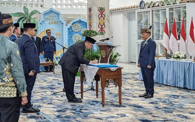 Gubernur Lantik Pejabat Pimpinan Tinggi Pratama, Ini Daftar Pejabat Definitif Pemprov Kalteng