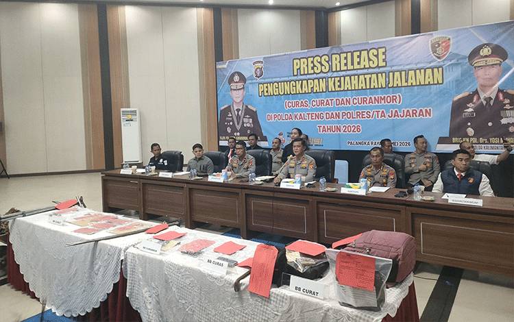 Polda Kalteng Tangani 283 Kasus Pencurian Sejak Januari 2026