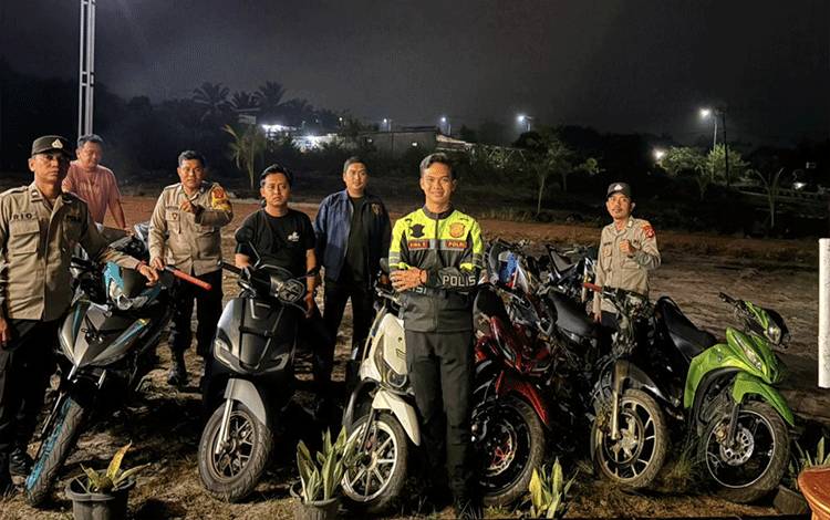 Polsek Hanau Tertibkan Kendaraan Tidak Standar, 11 Unit Motor Diamankan