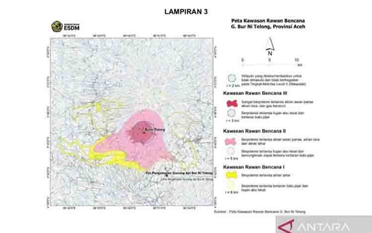 Badan Geologi Turunkan Radius Rekomendasi Aman Gunung Bur Ni Telong