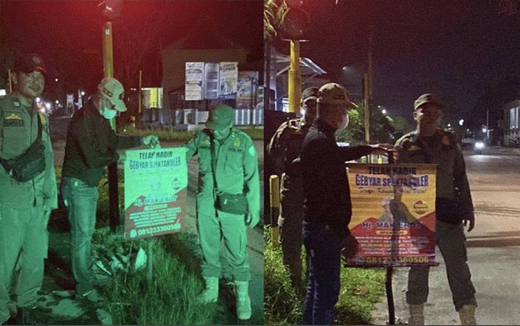 Satpol PP Copot Baliho Promosi Pembesar Alat Vital di Sampit yang Jadi Sorotan Warga