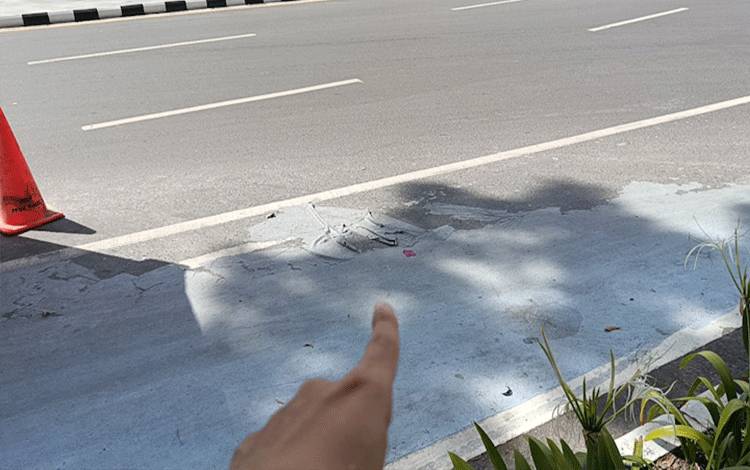 Cat Biru di Jalan Kota Palangka Raya Diklaim Hadirkan Ruang Publik Inklusif