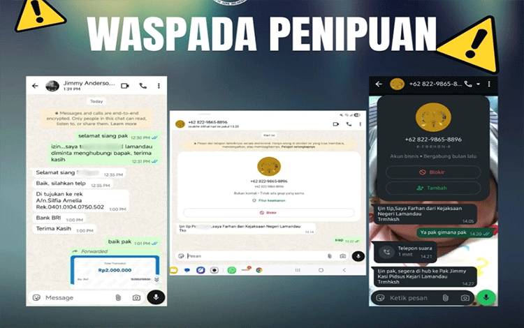 Waspada, Marak Penipuan Mengatasnamakan Jajaran Kejaksaan Negeri Lamandau