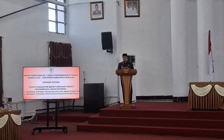 Wakil Bupati Seruyan Sampaikan Pidato Pengantar Dua Raperda