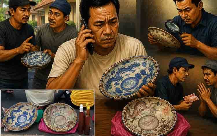 Tergiur Pembeli Piring Antik Rp1 Miliar, Warga Kapuas Rugi Rp10 Juta