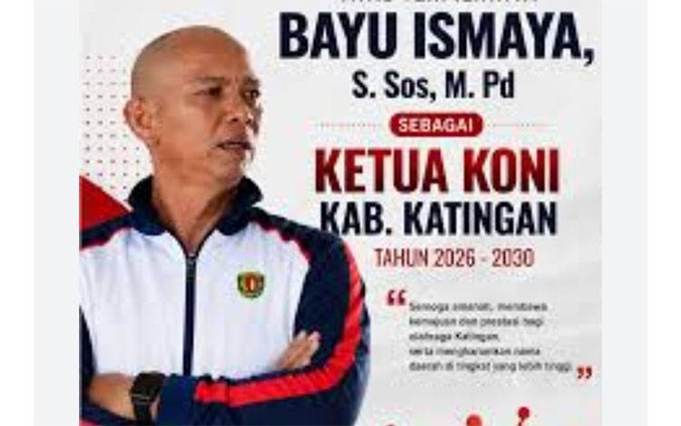 Bayu Ismaya Terpilih Jadi Ketua KONI Katingan Periode 2026-2030