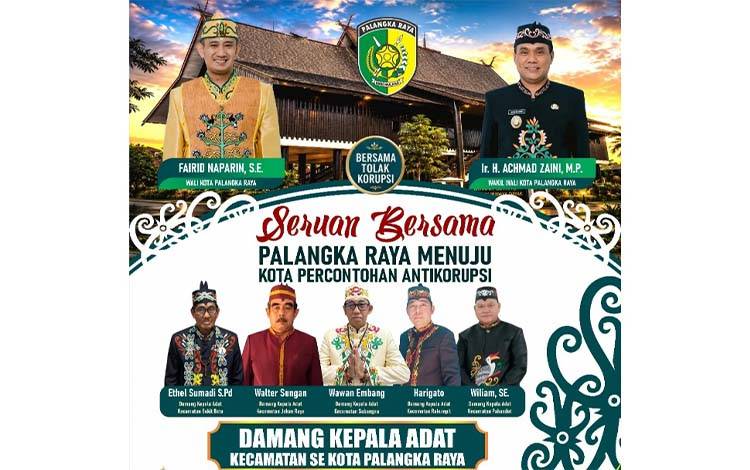 Pemko Palangka Raya Gandeng Damang Kepala Adat Wujudkan Kota Antikorupsi