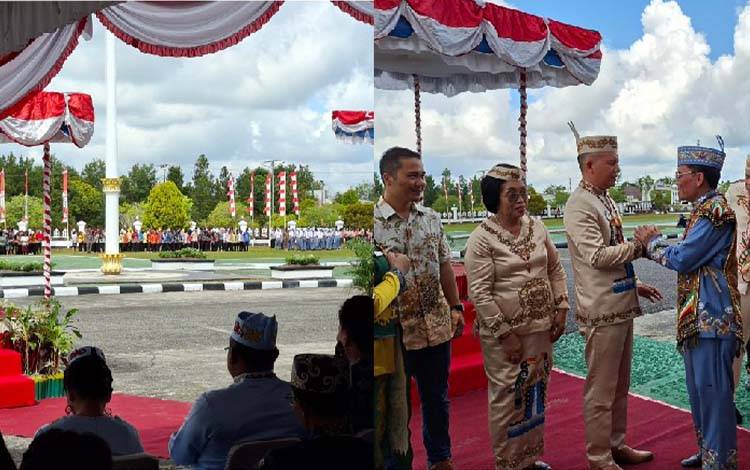 Kekhidmatan Upacara Peringatan Hari Jadi ke-24 Kabupaten Gunung Mas