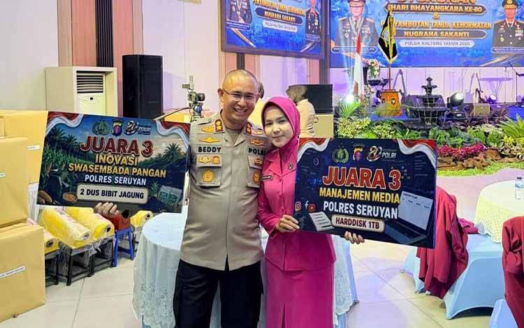 Polres Seruyan Raih Dua Penghargaan Bergengsi di Tingkat Polda Kalteng