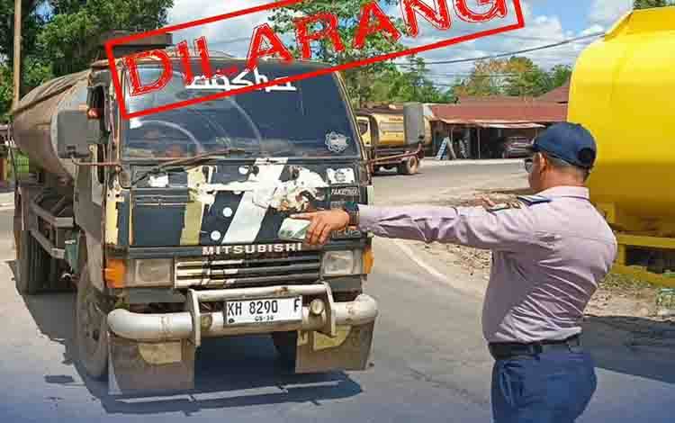 Dishub Kembali Tegaskan Larangan Truk Berat Melintas Jalan Dalam Kota Sampit